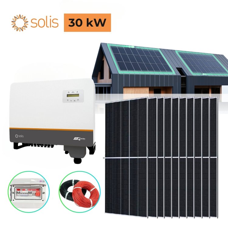 Сонячна мережева електростанція 30kW Solis під зелений тариф та власне споживання