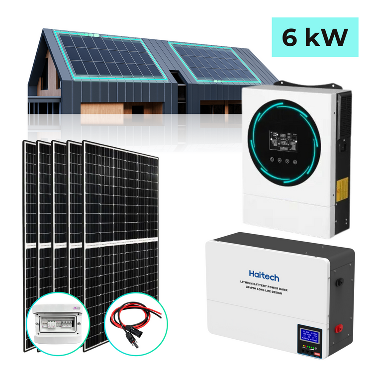 Гібридна сонячна станція 6 kW LiFePO4