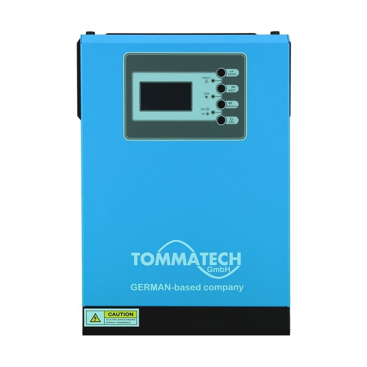 Гібридний інвертор TommaTech 1кВт 12V чиста синусоїда + зарядний пристрій /для систем безперебійного електропостачання ДБЖ