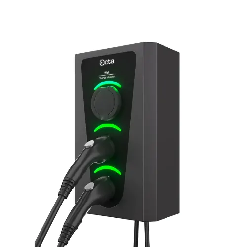 Трьохпортова станція OCTA WALL W336-С22-C2-C2 Smart Wall TYPE 2 7kW — основне фото