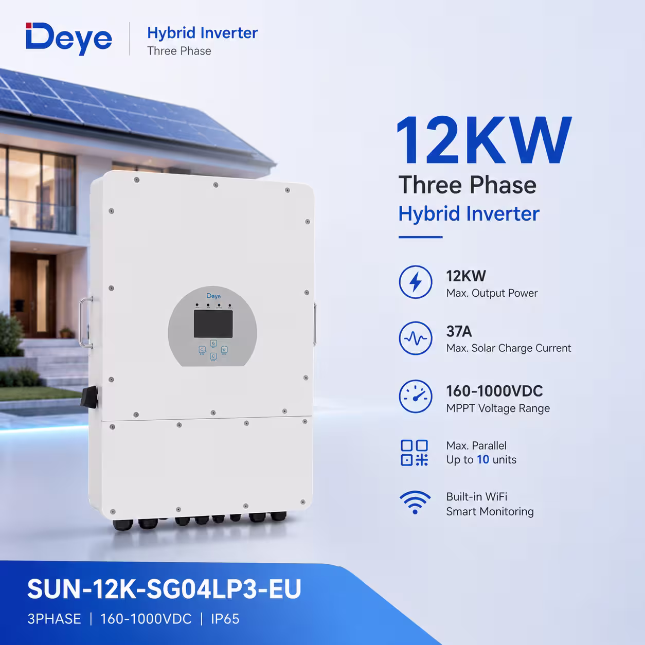 Deye 12 кВт трифазний гібридний інвертор SUN-12K-SG04LP3-EU — фото 5