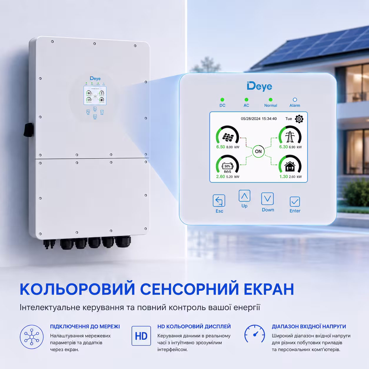 Deye 20 кВт трифазний гібридний інвертор SUN-20K-SG01HP3-EU-AM2 — фото 6