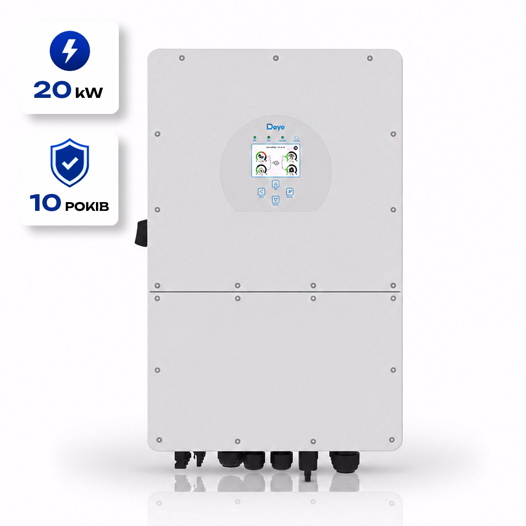 Deye 20 кВт трифазний гібридний інвертор SUN-20K-SG01HP3-EU-AM2 — основне фото