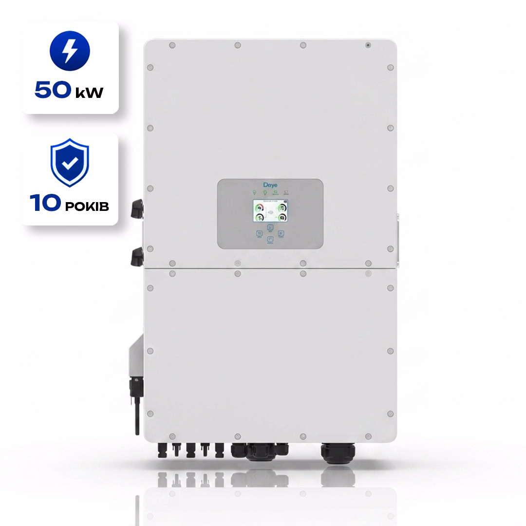 Deye 50 кВт трифазний гібридний інвертор SUN-50K-SG01HP3-EU-BM4 — основне фото
