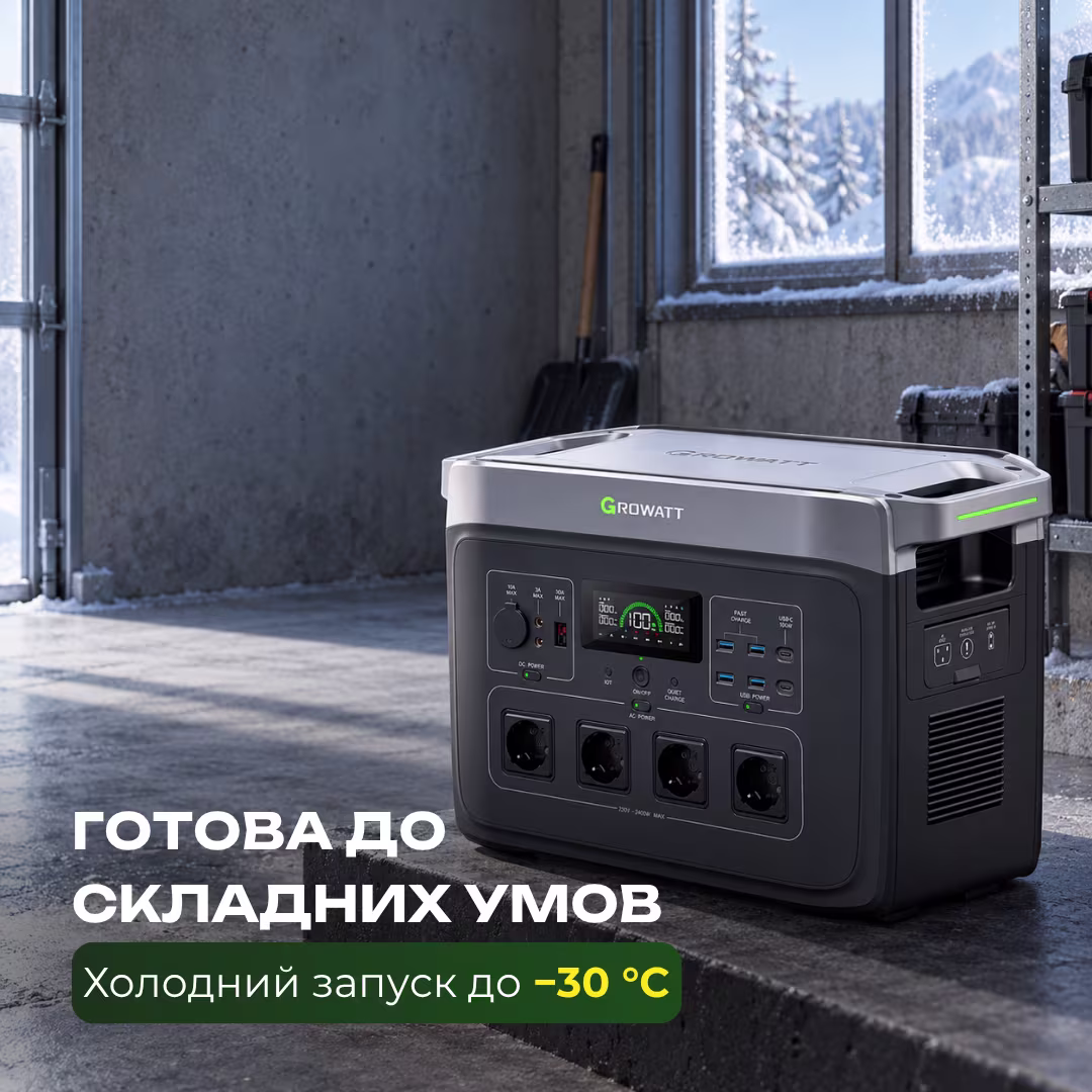 Портативна зарядна станція GROWATT Infinity 2000 Pro / 2400 Вт / 2048 Вт·год / LiFePO4 — фото 9