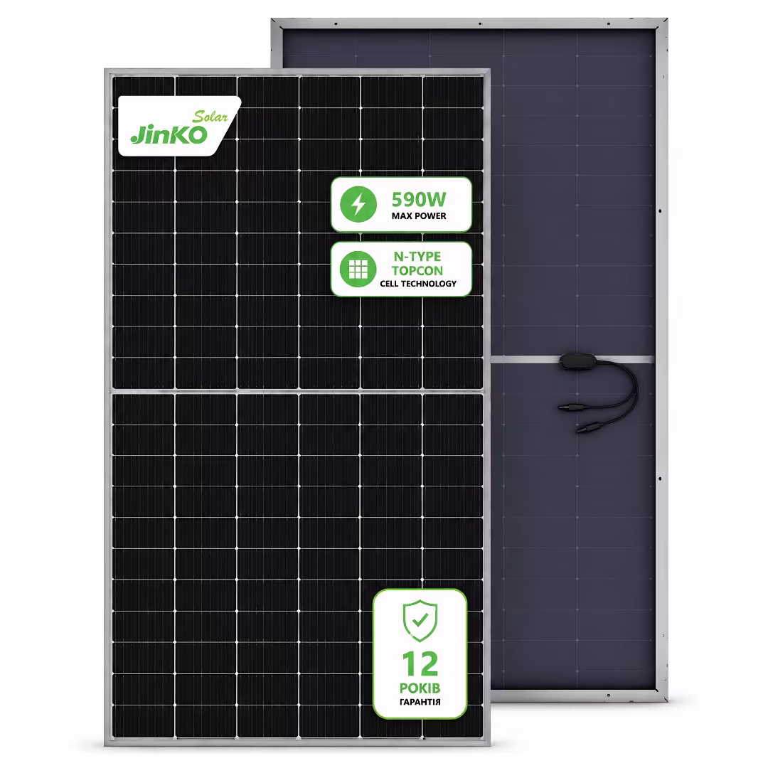 Jinko Solar 590 Вт сонячна панель JKM590N-72HL4 Bifacial N-Type — основне фото