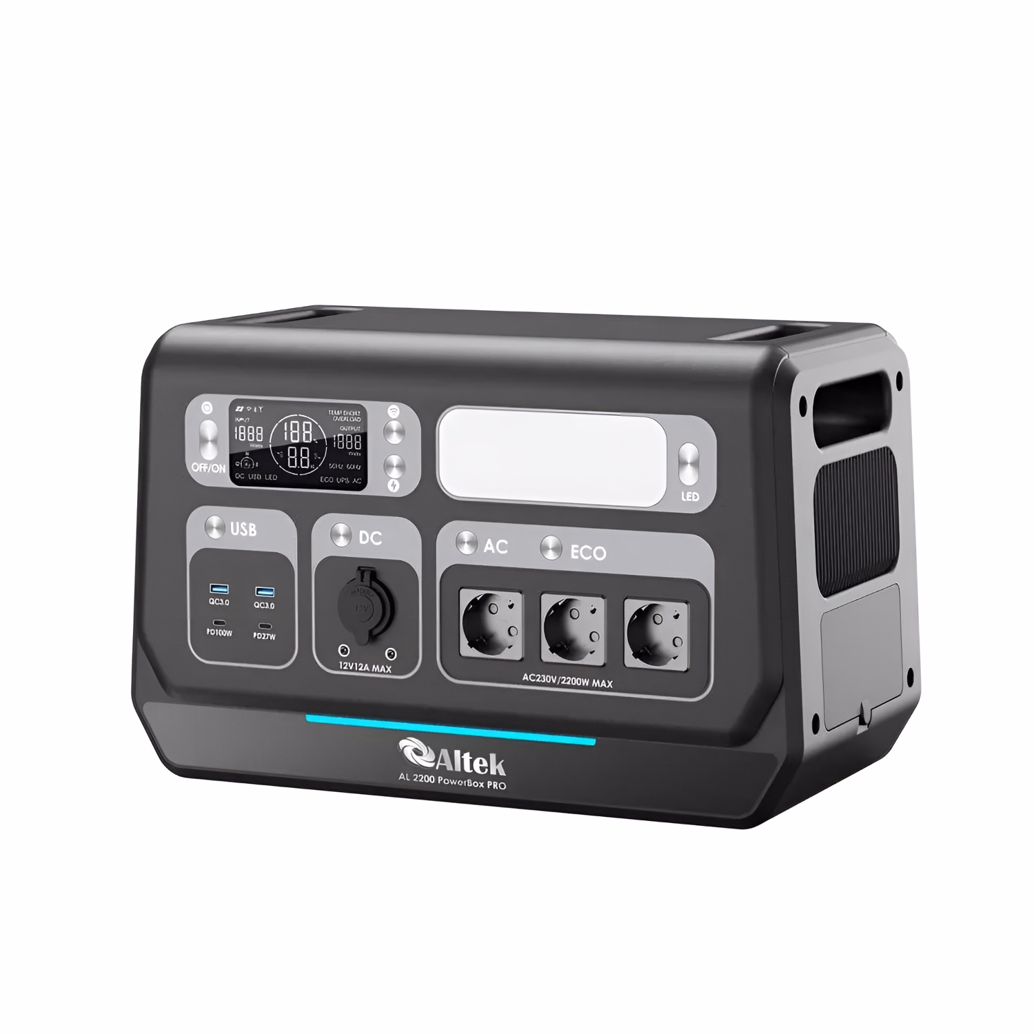 Портативна зарядна станція ALTEK AL 2400 PowerBox PRO PLUS (2048 Вт·г) — фото 2