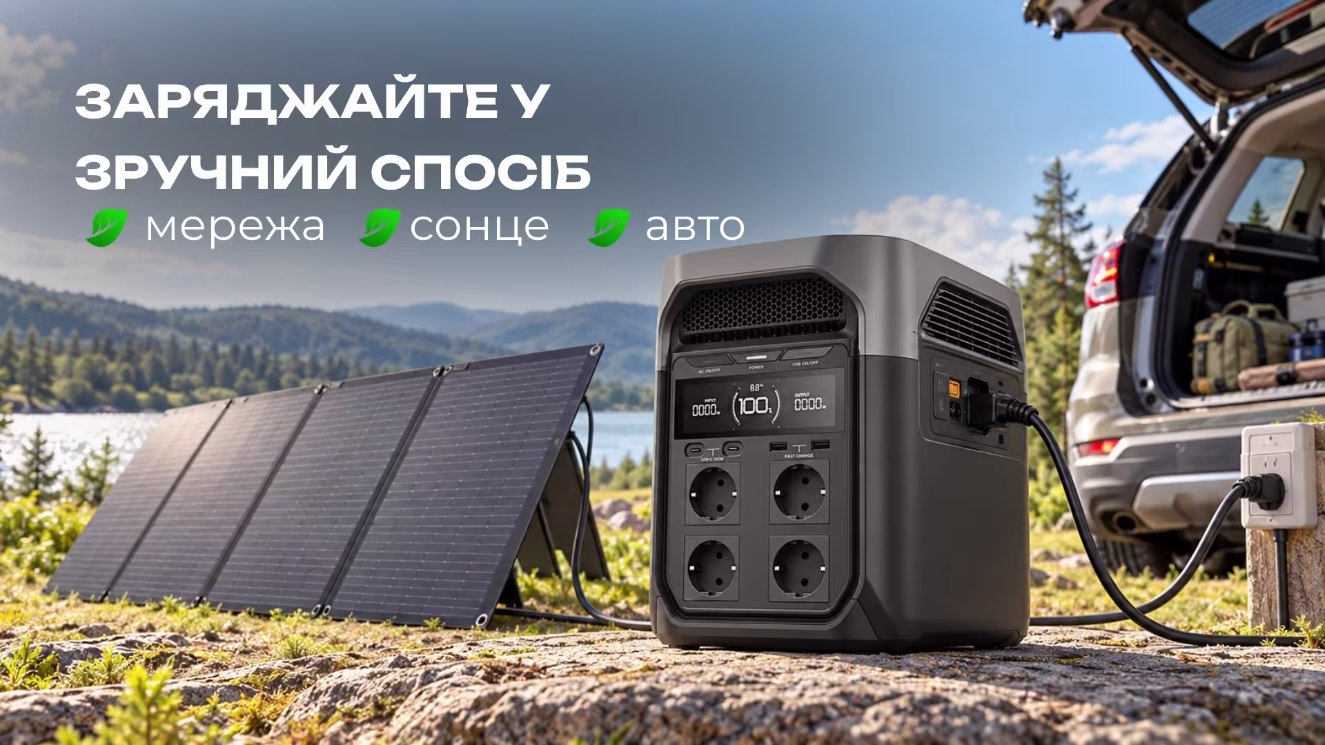 Sanlarix 47 Зарядна станція EcoFlow DELTA 3 / 1800 Вт / 1024 Вт·год / LiFePO4 - банер 2