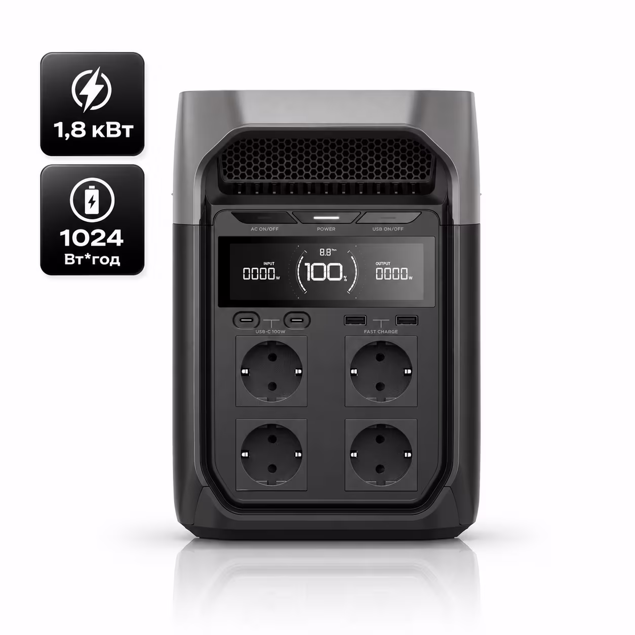 Зарядна станція EcoFlow DELTA 3 / 1800 Вт / 1024 Вт·год / LiFePO4 — основне фото
