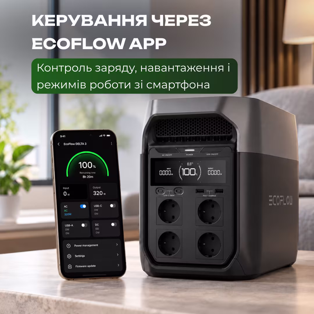 Зарядна станція EcoFlow DELTA 3 / 1800 Вт / 1024 Вт·год / LiFePO4 — фото 7