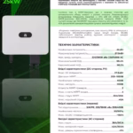 Huawei SUN 2000-25KTL-M5 25 кВт трифазний мережевий інвертор — мініатюра фото 5