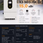 SOLAX 15 кВт трифазний гібридний інвертор X3-NEO-15K-LV — мініатюра фото 7