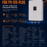 FOX 125 кВт трифазний гібридний інвертор P3-125-Plus — мініатюра фото 6