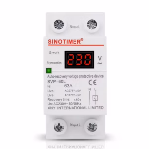 Sanlarix 17 Захисне реле з контролем напруги SVP-60L, 63A, 220В, на DIN-рейку, 36х65х85 мм