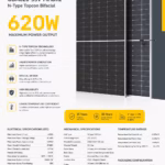 OSDA 620 Вт сонячна панель N-Type Topcon ODA620-33V-MHDRz Bifacial — мініатюра фото 3