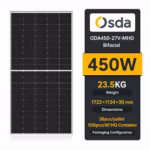 OSDA 450 Вт сонячна панель ODA450-27V-MHD Bifacial — мініатюра фото 2