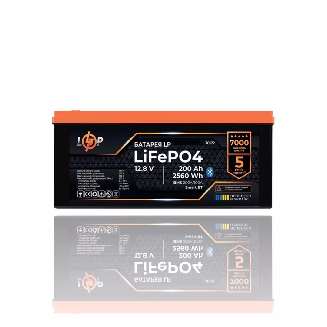 LogicPower 2,56 кВт/год 12,8В LiFePO4 акумулятор — основне фото