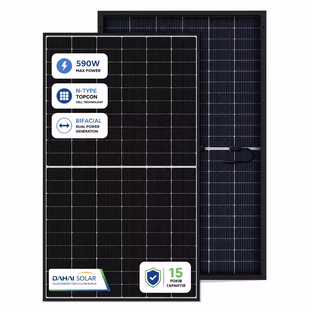 DAHAI 590 Вт сонячна панель DHM72D30-TP Bifacial — основне фото