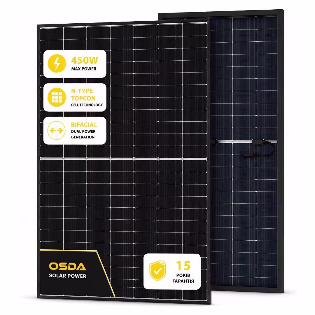OSDA 450 Вт сонячна панель ODA450-27V-MHD Bifacial — основне фото