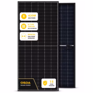 OSDA 620 Вт сонячна панель N-Type Topcon ODA620-33V-MHDRz Bifacial