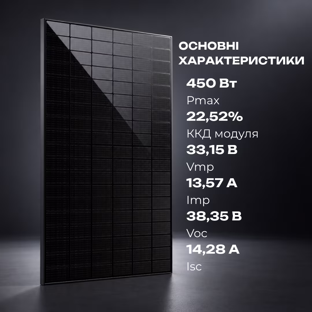 Swi Solar 450 Вт сонячна панель SWI54D35-TP Full Black Bifacial — фото 7