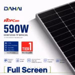DAHAI 590 Вт сонячна панель DHM72D30-TP Bifacial — мініатюра фото 2