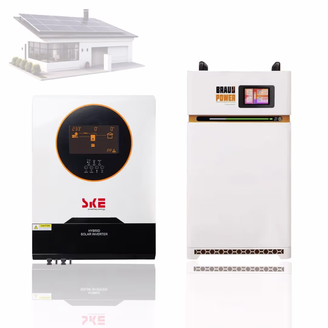 Гібридна безперебійна електростанція SKE 10 кВт, Braun Power CK48300 16 кВт/год — основне фото