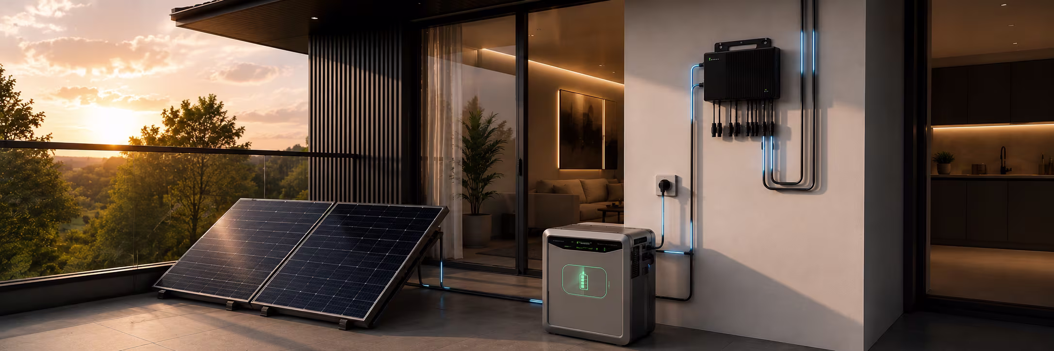 Компактна сонячна електростанція Growatt AURA 5000 NEO банер