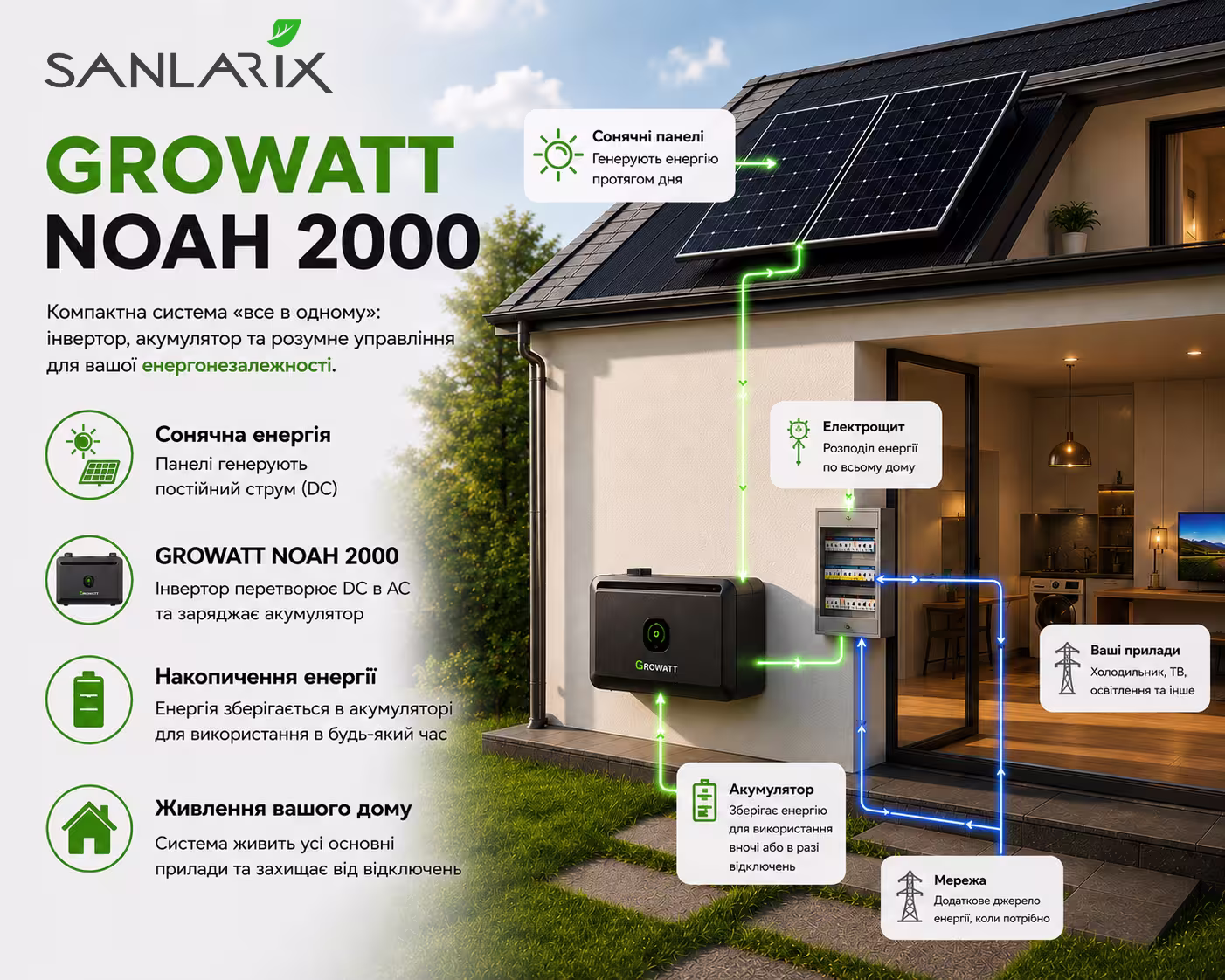 Система енергозбереження Sanlarix NOAH 2 кВт — фото 4