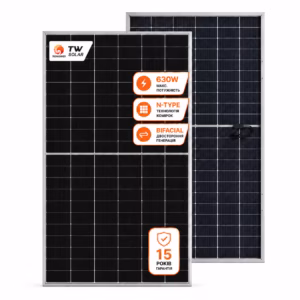 Tongwei TW Solar 630 Вт сонячна панель N-type Half cell, Bifacial Module TWMNH-66HD630