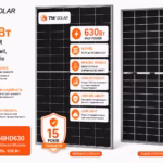 Tongwei TW Solar 630 Вт сонячна панель N-type Half cell, Bifacial Module TWMNH-66HD630