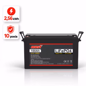 Must Power 2,56 кВт/год 25,6 В LiFePO4 акумулятор LP15-24100