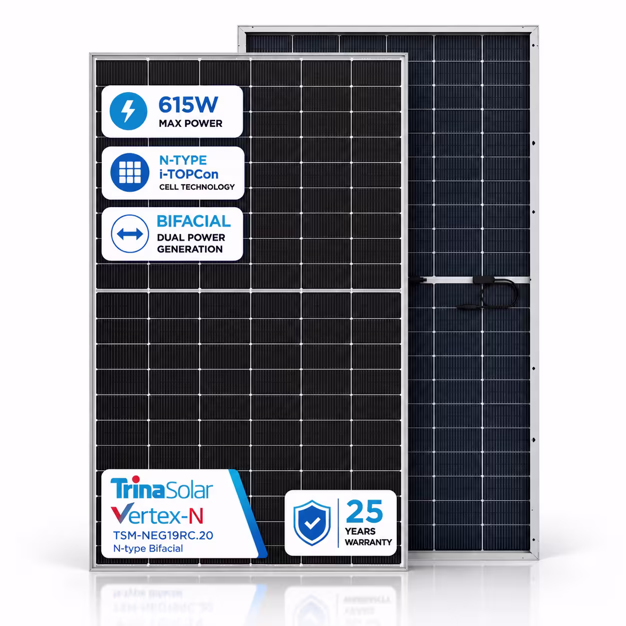Trina Solar Vertex-N 615 Вт сонячна панель TSM-NEG19RC.20 N-type Bifacial — основне фото