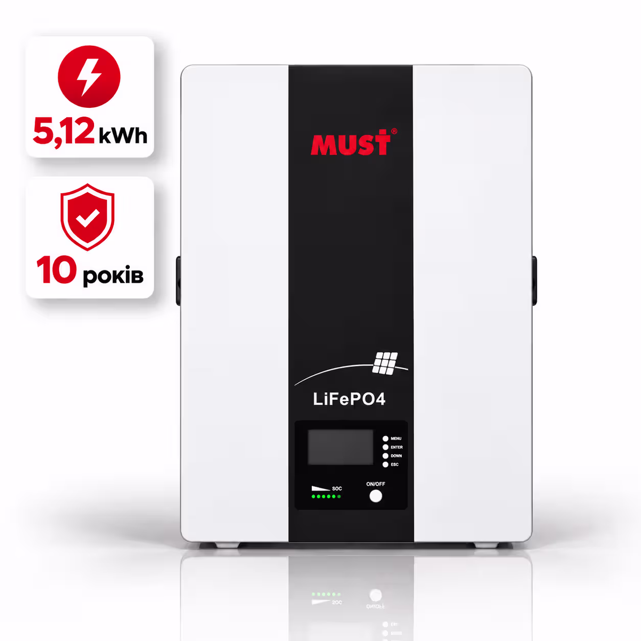 Must Power 5,12 кВт/год 51,2 В LiFePO4 акумулятор LP16-48100 — основне фото