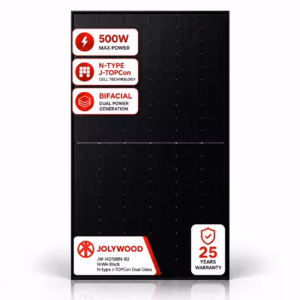 Sanlarix 19 Jolywood 500 Вт сонячна панель JW-HD108N-R2 NIWA Black N-type J-TOPCon Dual Glass