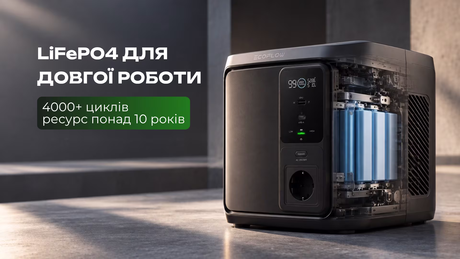 Зарядна станція EcoFlow DELTA 3 1000 Air / 500 Вт / 960 Вт⋅год / LiFePO4 - банер 2