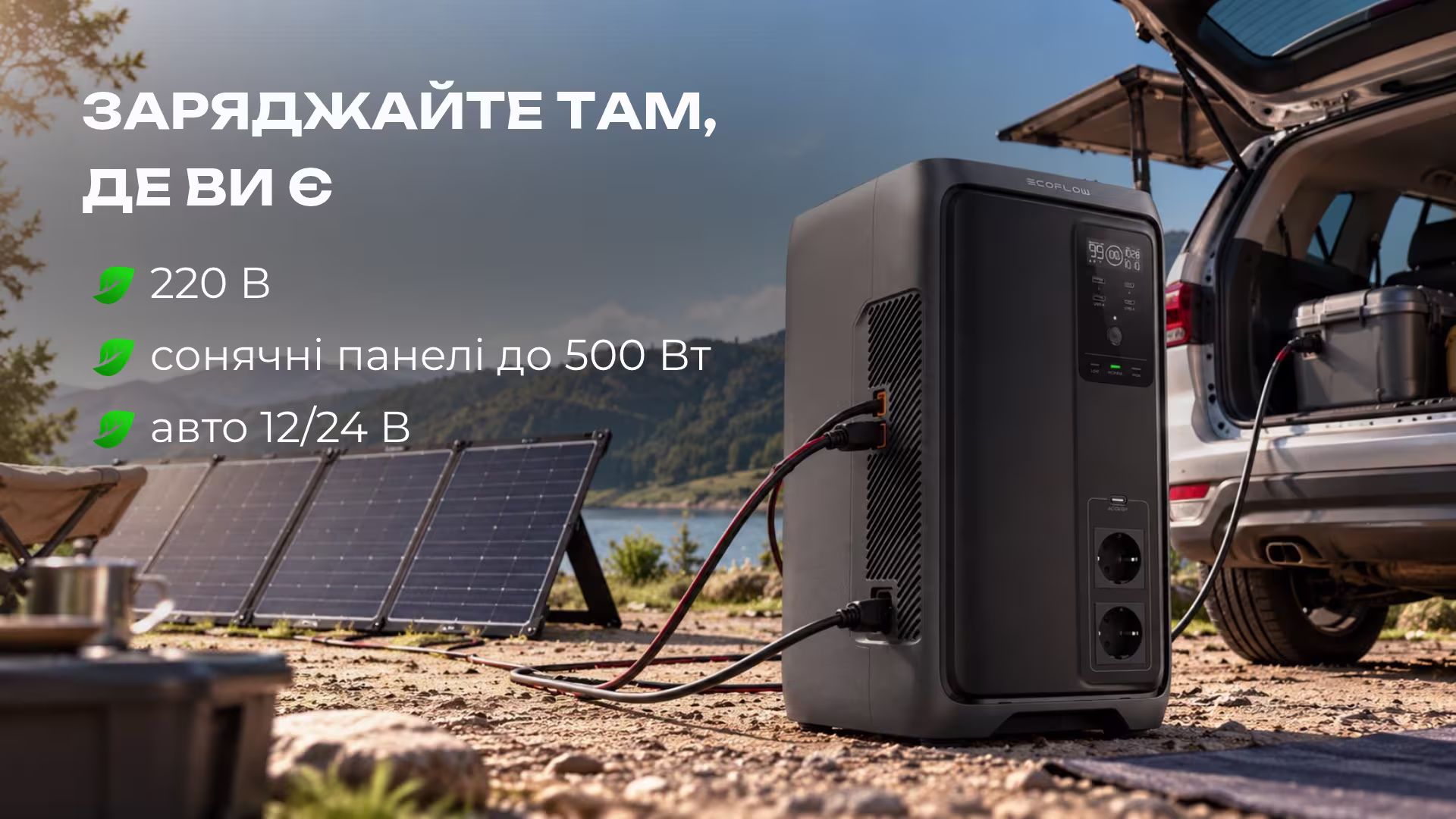 Sanlarix 46 Зарядна станція EcoFlow DELTA 3 2000 Air / 1500 Вт / 1024 Вт⋅год / LiFePO4 - банер 3