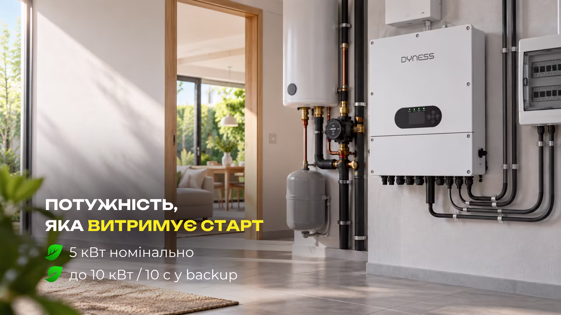 Sanlarix 50 Dyness 5 кВт однофазний гібридний інвертор D5.0K-LS - банер 1
